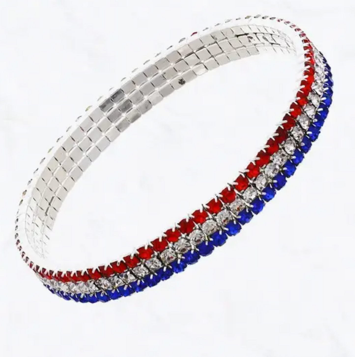 Red White & Blue Stretchy Bracelet