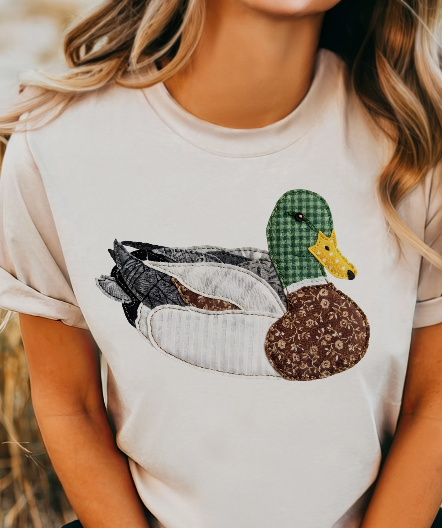 Granny's Faux Patchwork Mallard Tee