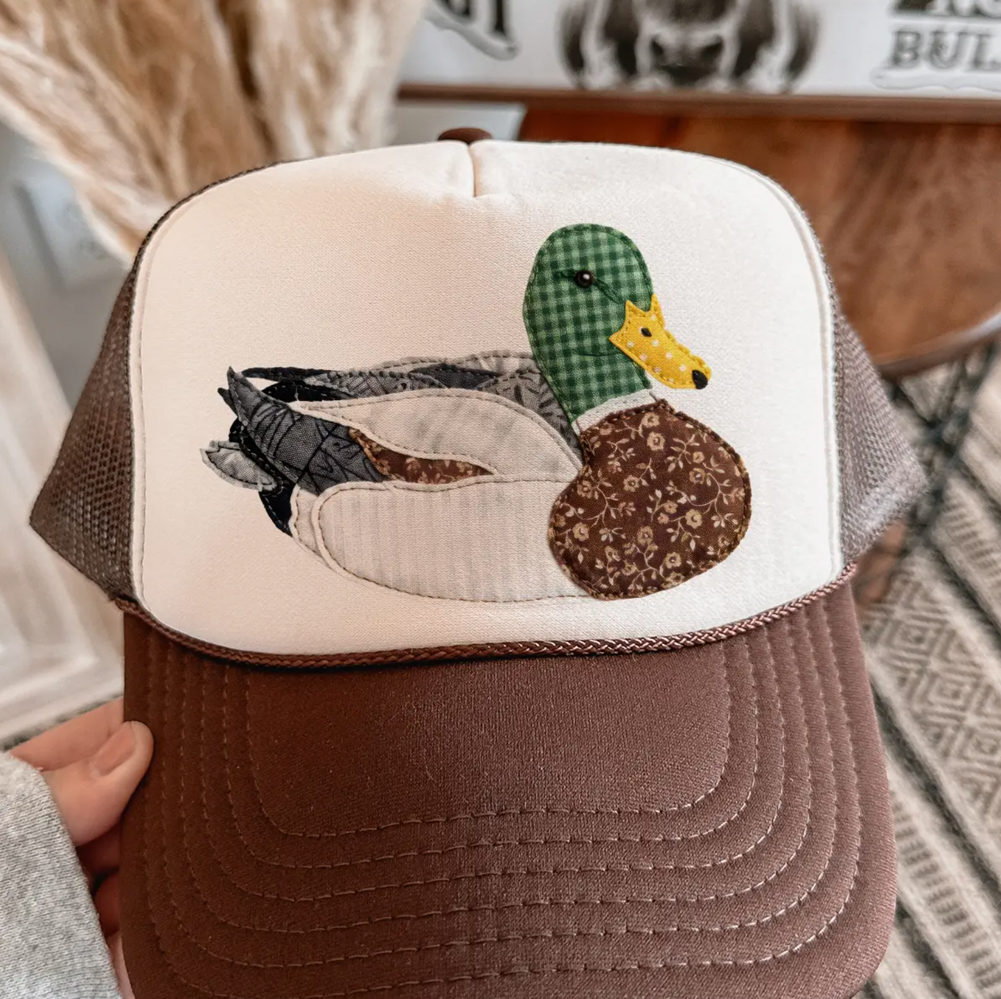Granny's Faux Patchwork Mallard Trucker Hat