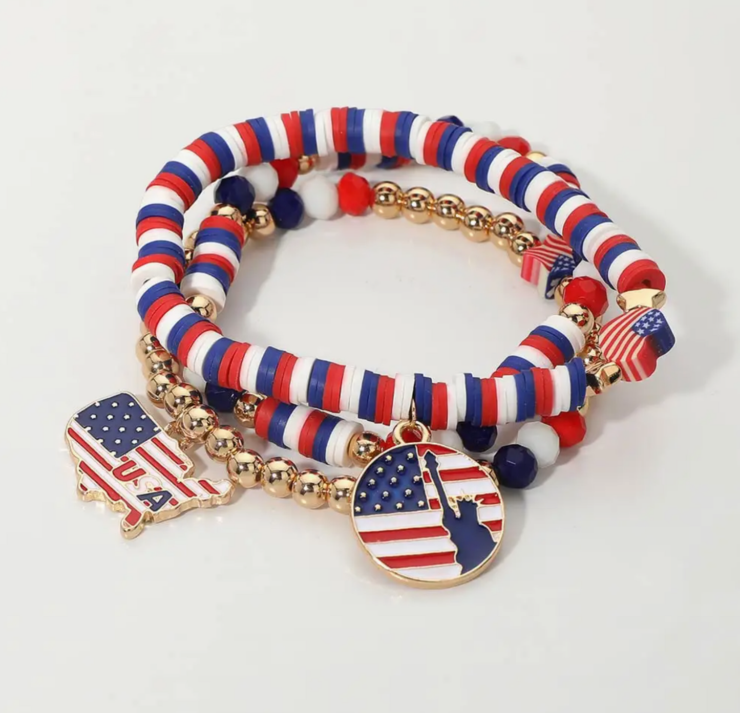 USA Stretch Bracelet Set
