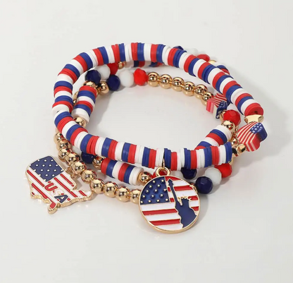 USA Stretch Bracelet Set