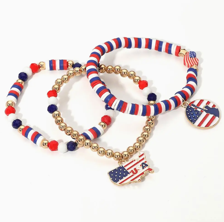USA Stretch Bracelet Set
