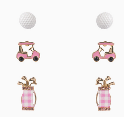 Golf Stud Earrings