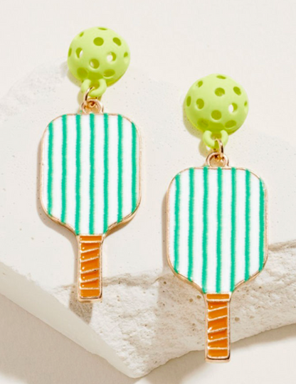 Pickleball Paddle Dangle Earrings
