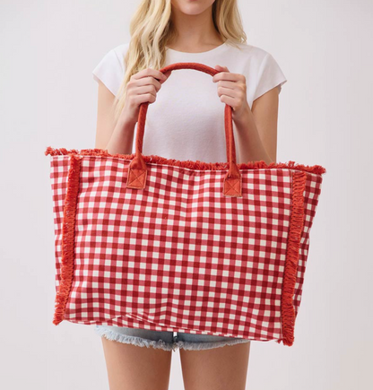 Gingham Tote Bag
