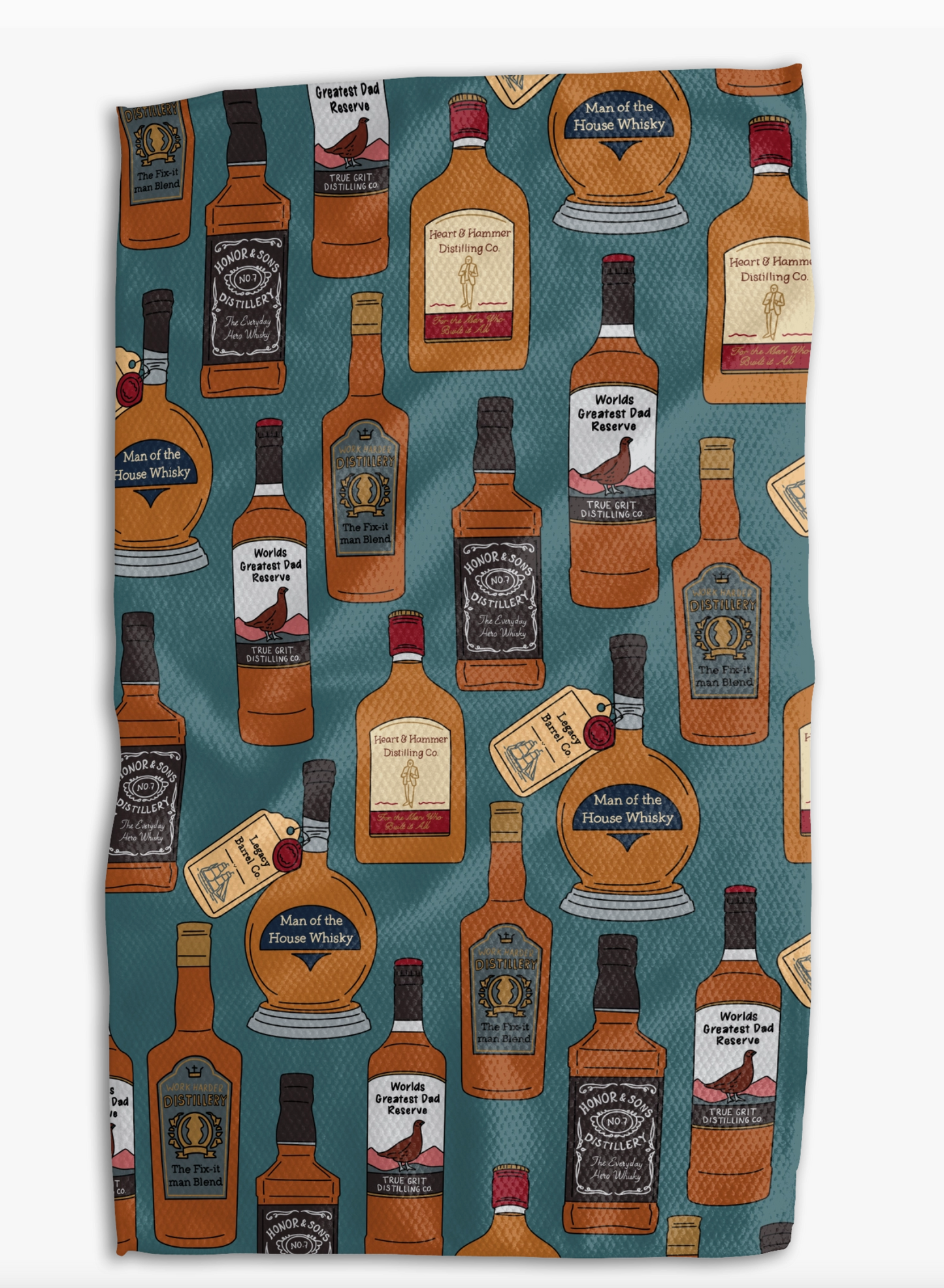 Best Dad Whiskey Double Sided Tea Towel