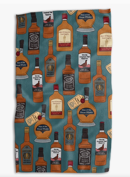 Best Dad Whiskey Double Sided Tea Towel