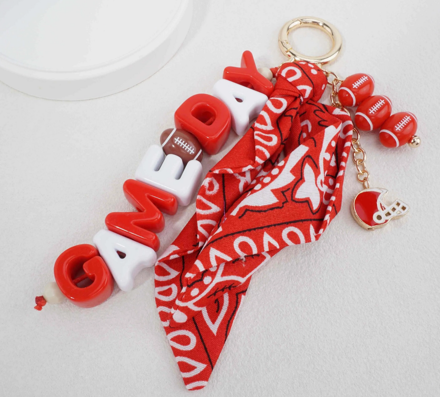Game Day Bandana Bag Charm