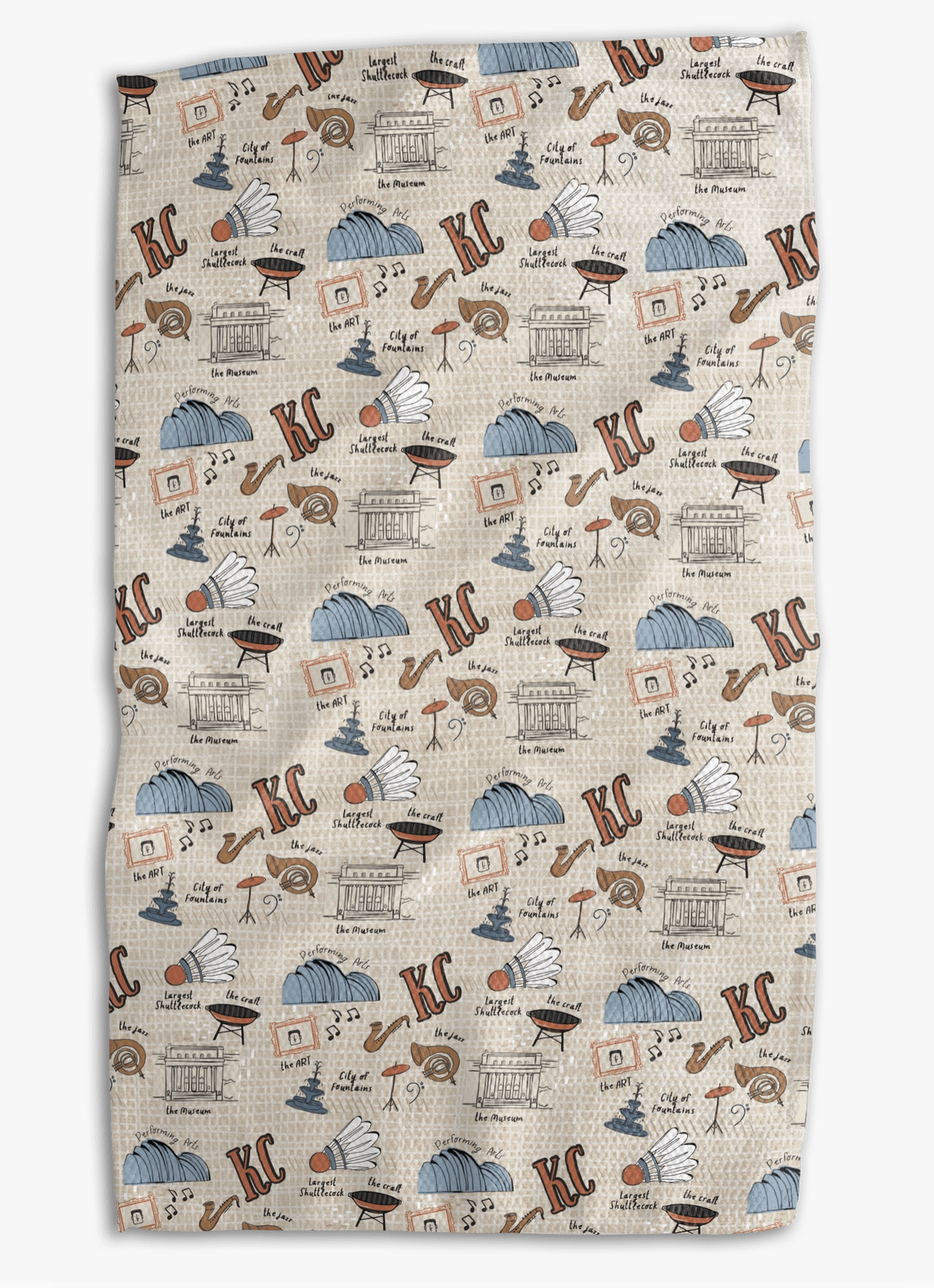 KC All About the Arts Neutral Double Sided Tea Towel