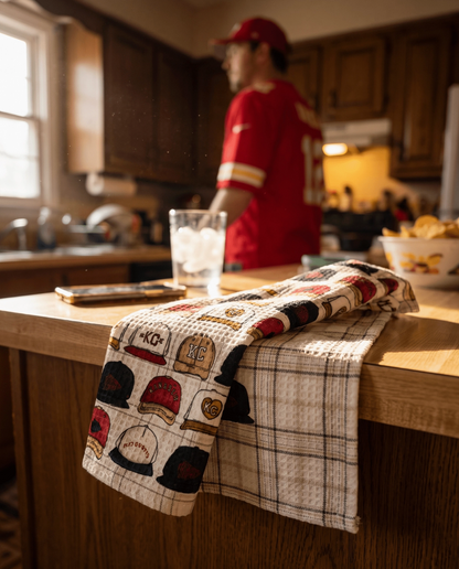 Kansas City Hats Double Sided Tea Towel