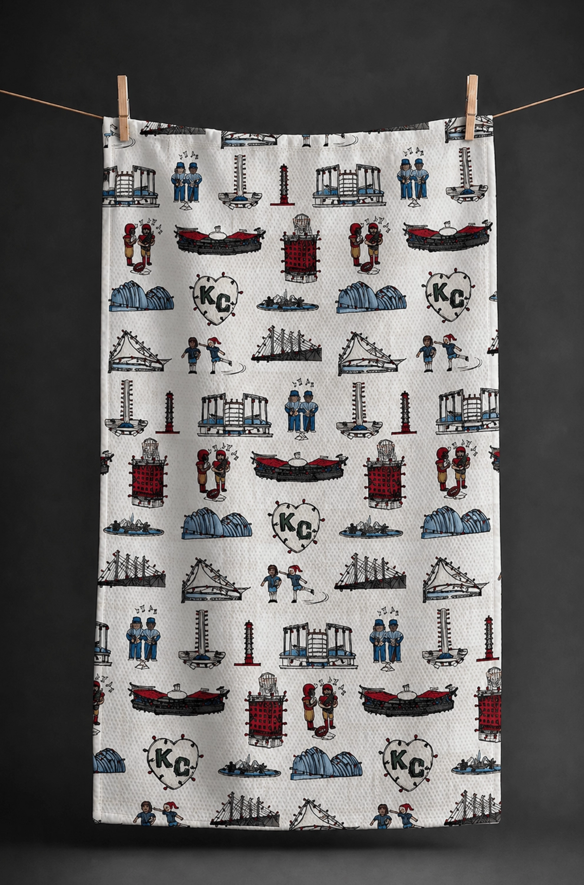 KC Holiday Double Sided Tea Towel