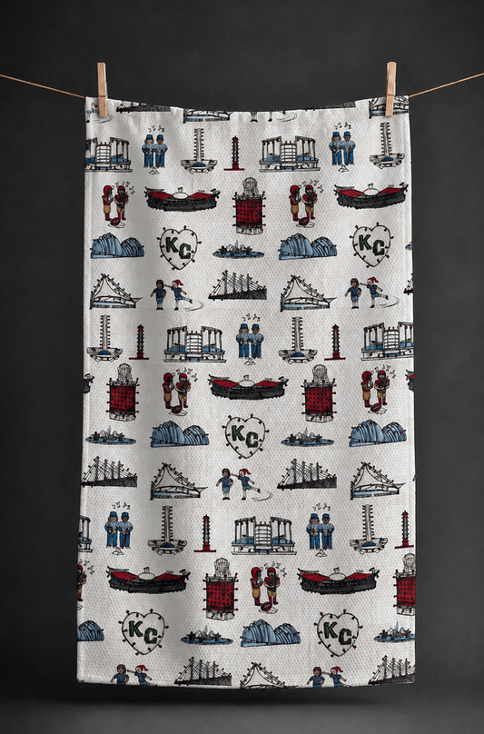 KC Holiday Double Sided Tea Towel