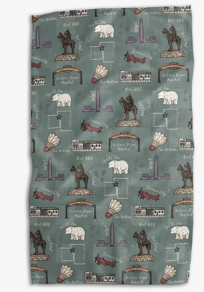 KC Icons Sage Double Sided Tea Towel