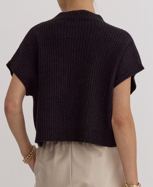 EMILY MOCK NECK CROP SWEATER