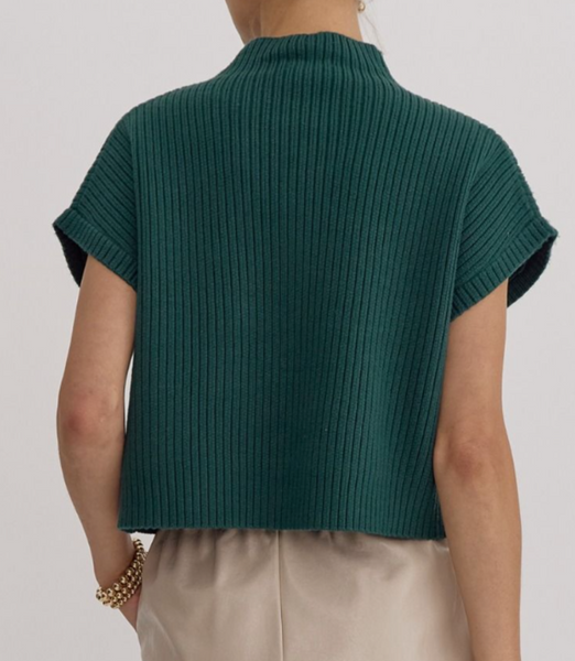 EMILY MOCK NECK CROP SWEATER