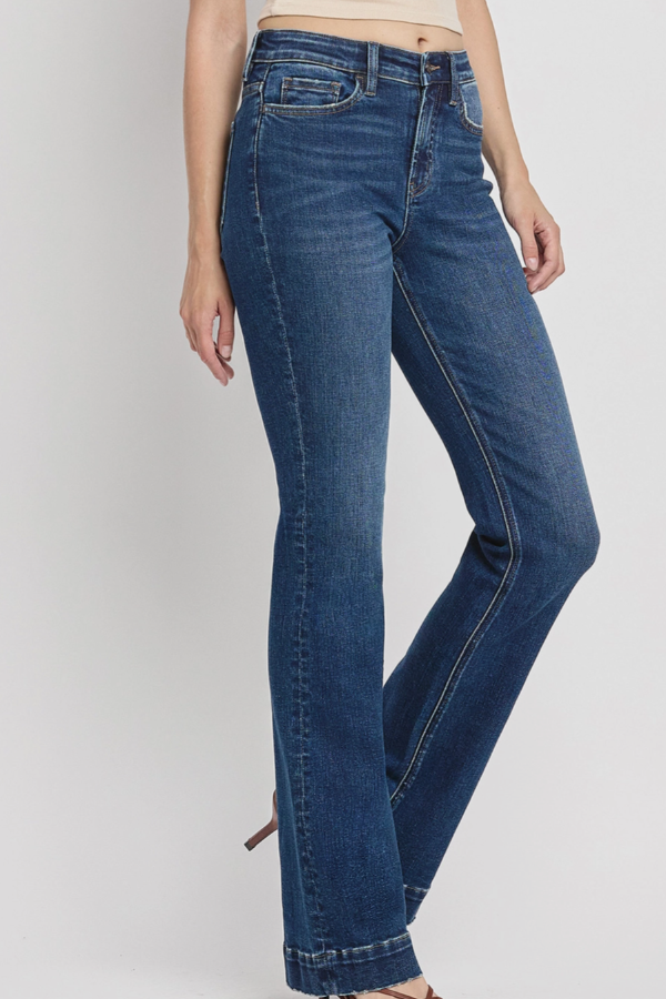 SKYLAR HIGH RISE TROUSER HEM BOOTCUT JEANS