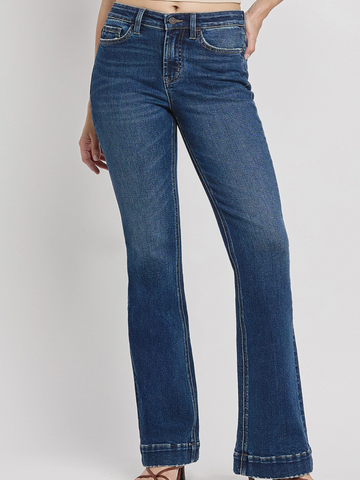 SKYLAR HIGH RISE TROUSER HEM BOOTCUT JEANS