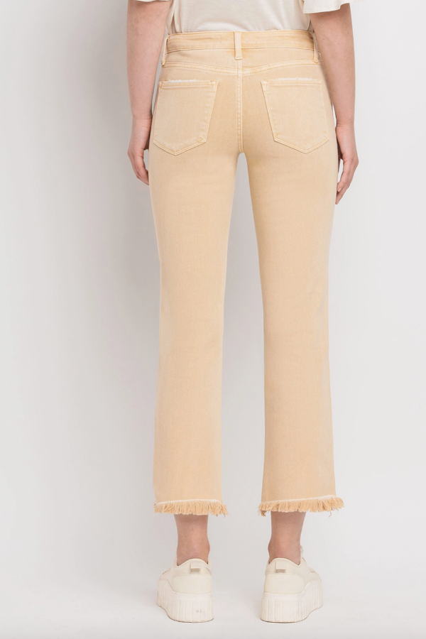 MELISSA MID RISE CROP STRAIGHT LEG JEANS