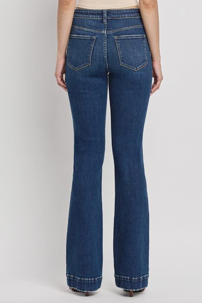 SKYLAR HIGH RISE TROUSER HEM BOOTCUT JEANS