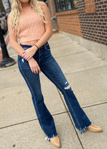 DAZZLE HIGH RISE FLARE JEANS