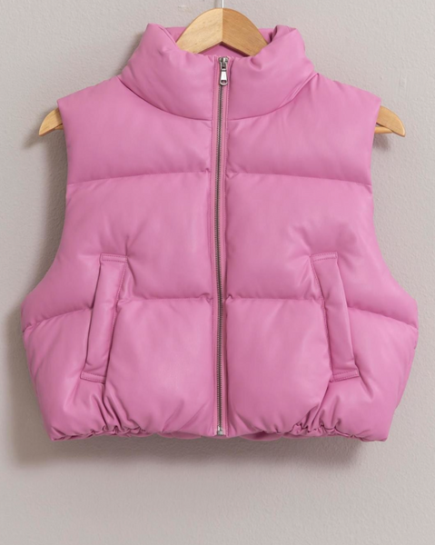 RILEY CROPPED PUFFER VEST