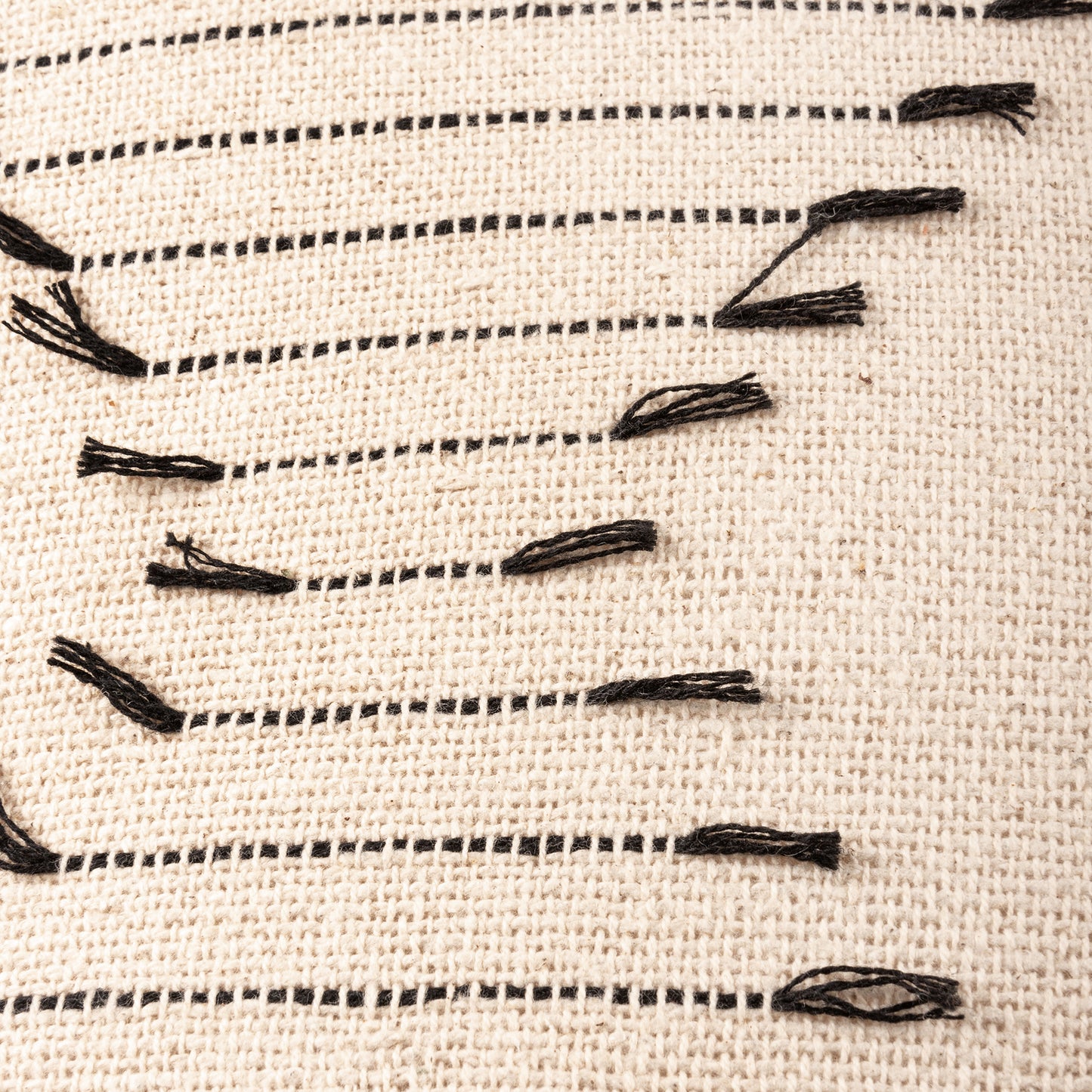 Black Ticking Pillow