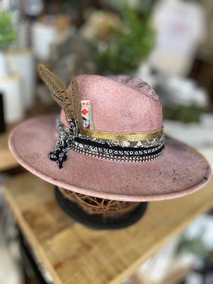 One of a Kind Burned Rancher Hat