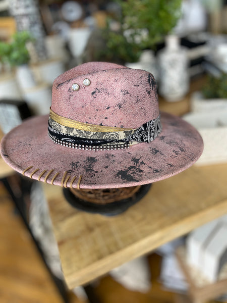 One of a Kind Burned Rancher Hat