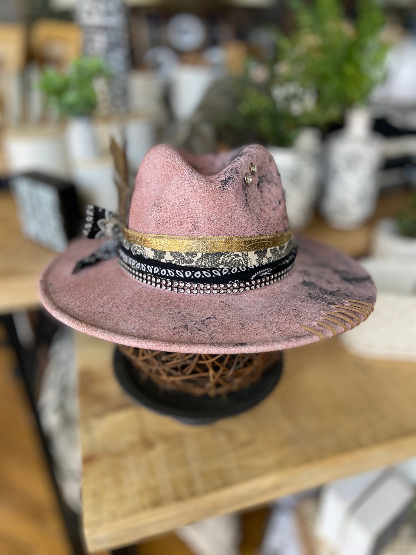 One of a Kind Burned Rancher Hat