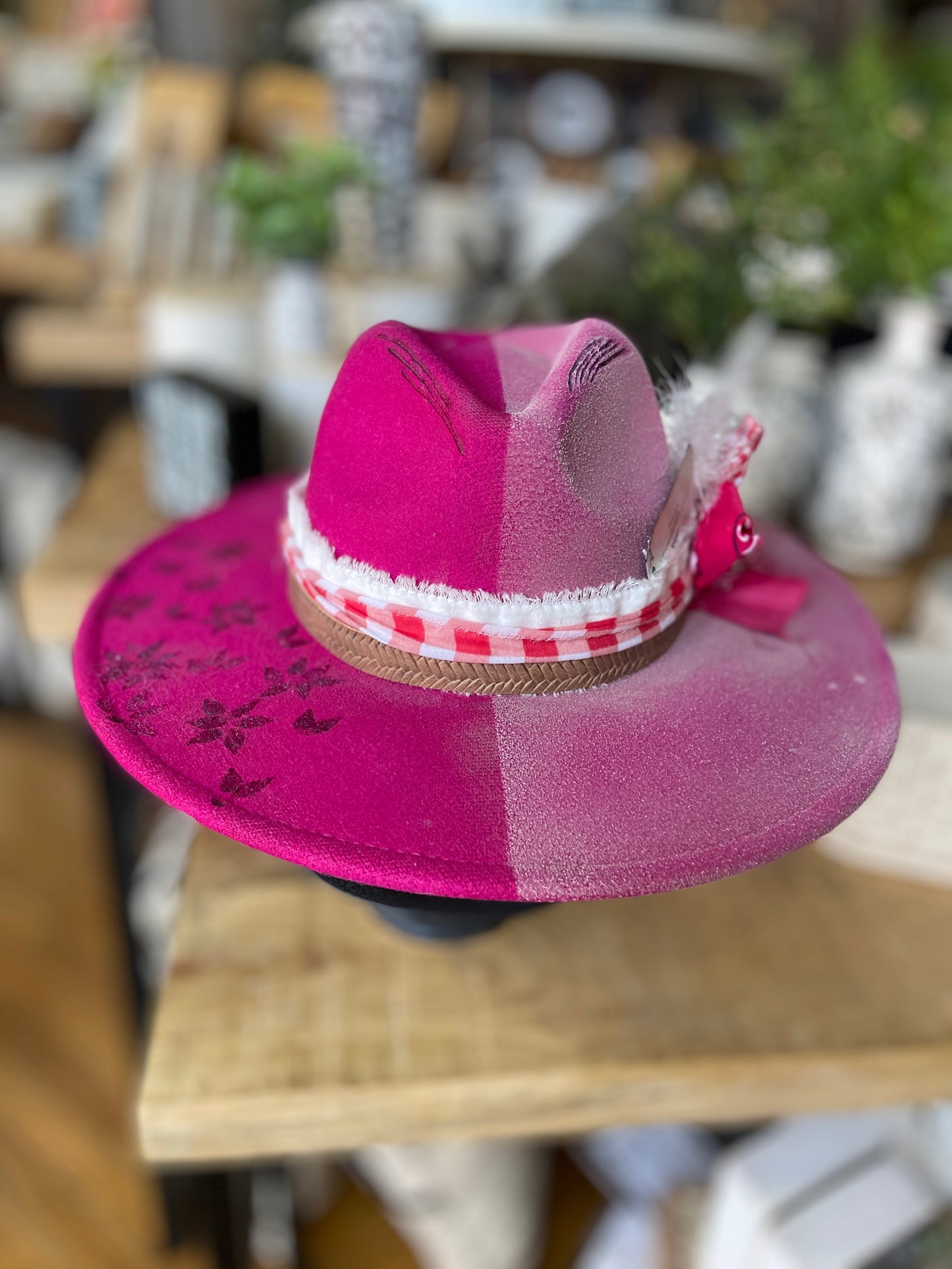 One of a Kind Burned Rancher Hat