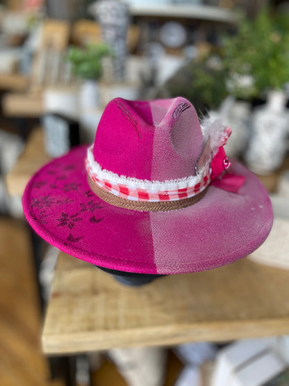 One of a Kind Burned Rancher Hat