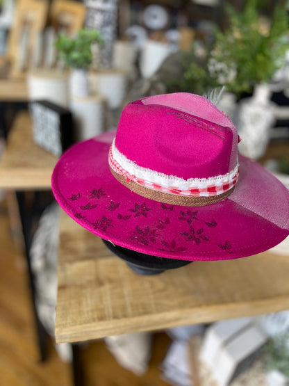 One of a Kind Burned Rancher Hat