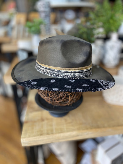 One of a Kind Burned Rancher Hat