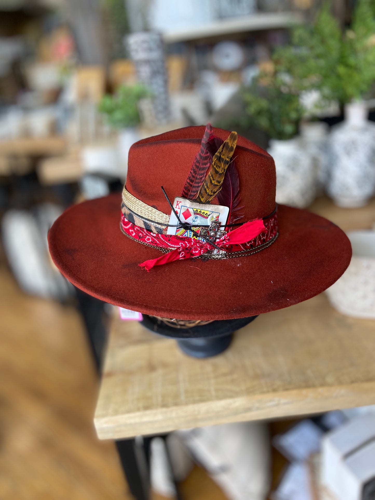 One of a Kind Burned Rancher Hat