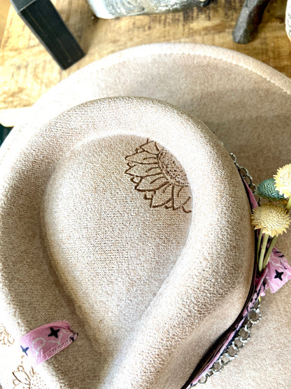 One of a Kind Burned Rancher Hat