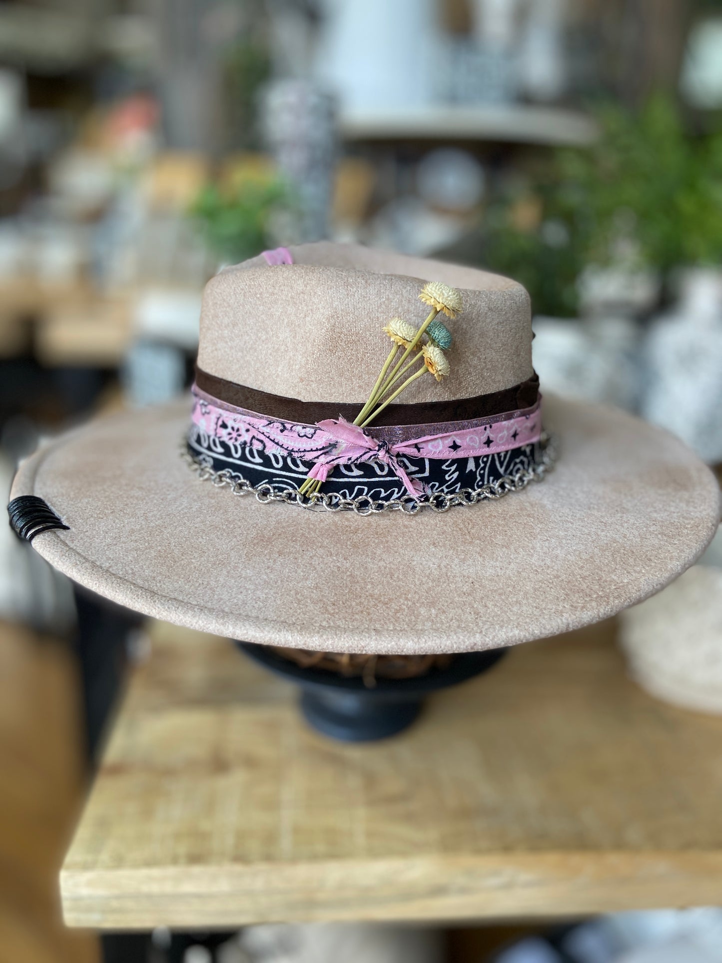 One of a Kind Burned Rancher Hat