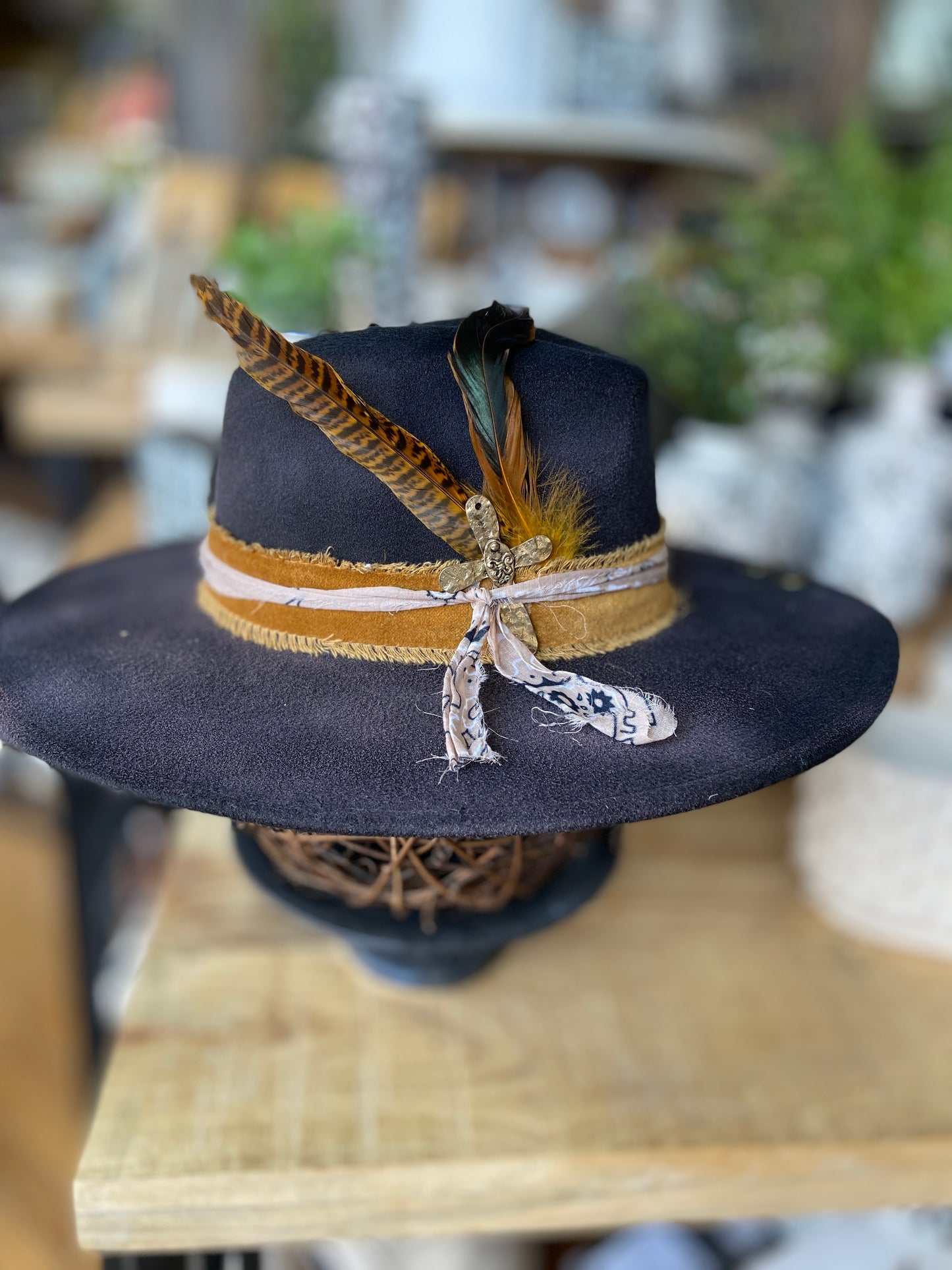One of a Kind Burned Rancher Hat