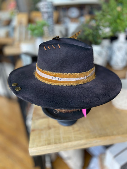 One of a Kind Burned Rancher Hat