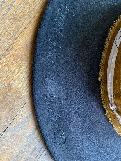 One of a Kind Burned Rancher Hat