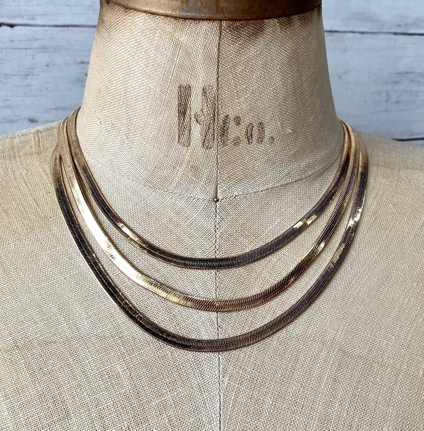 Gold Three Strand Necklace