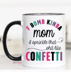 Black Handle Coffee Mug