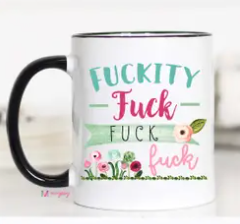 Black Handle Coffee Mug