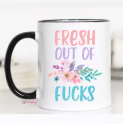 Black Handle Coffee Mug