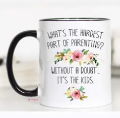 Black Handle Coffee Mug