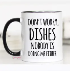 Black Handle Coffee Mug