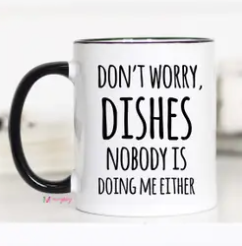 Black Handle Coffee Mug
