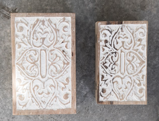 Hand Carved Mango Wood Box