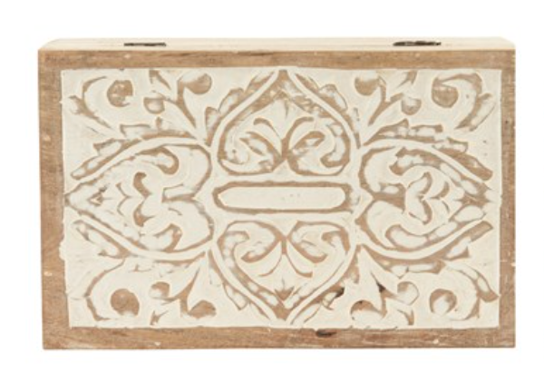 Hand Carved Mango Wood Box