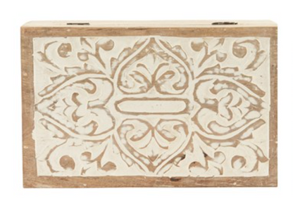 Hand Carved Mango Wood Box