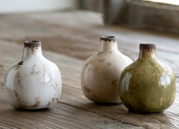 Glazed Stoneware Bud Vase